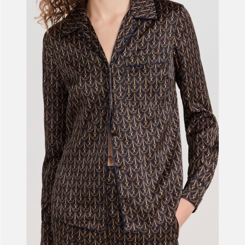 Veronica Beard Horse Bit Print Adele Top